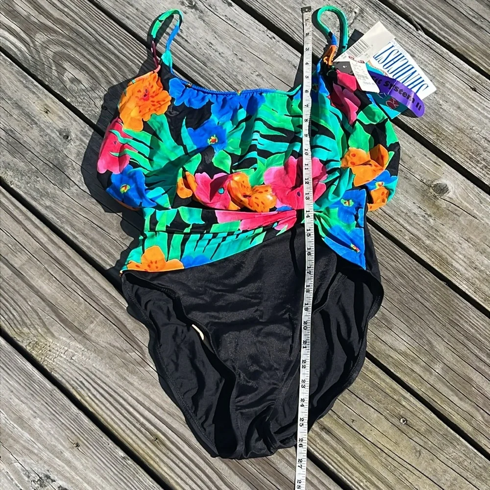 NWT vintage Sandcastle Swim Fit System tropical swimsuit 12 - Picture 11 of 11